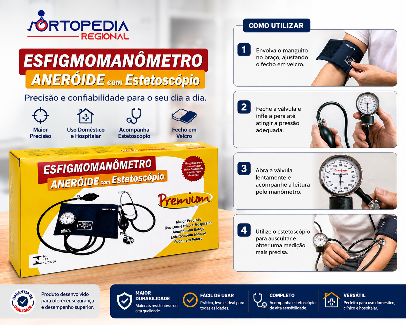 AP.PRESSAO VELCRO C/ESTETO - Imagem 6
