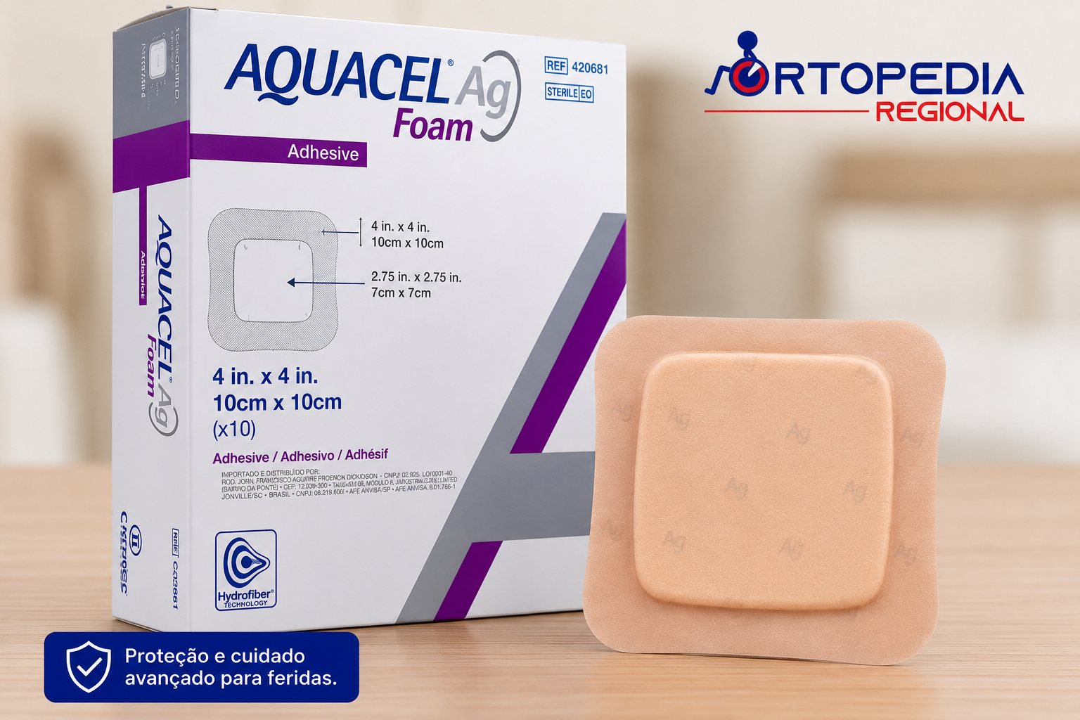 CURATIVO AQUACEL FOAM ADHESIVE 10X10 - CONVATEC - Imagem 5
