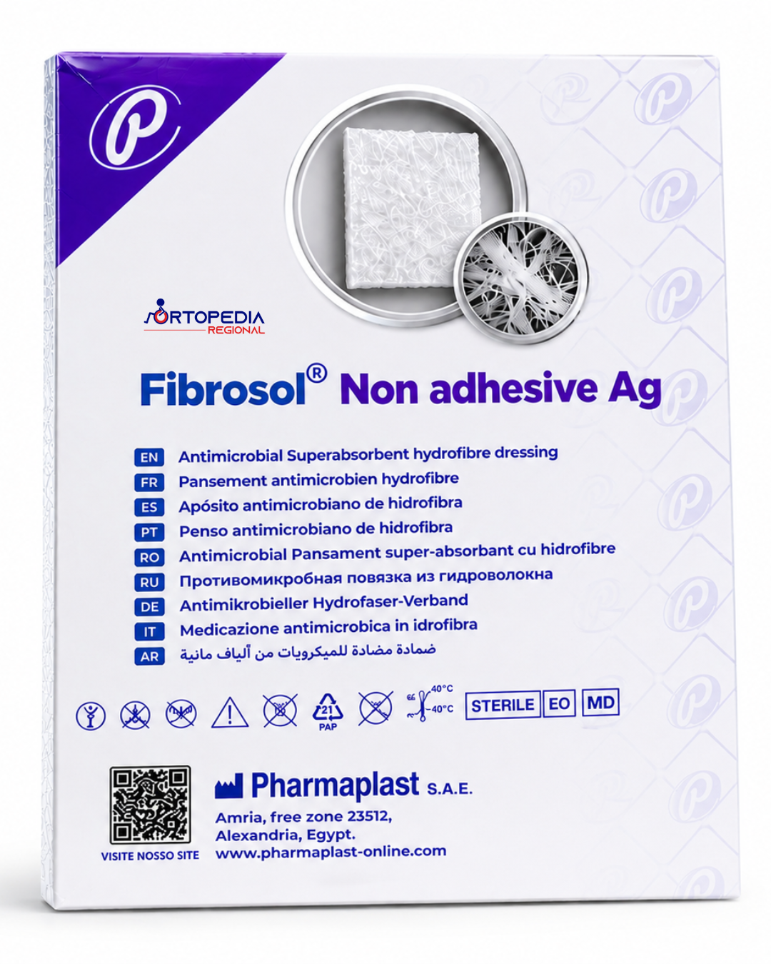 CURATIVO FIBROSOL AG NAO ADESIVO 10X10 - PHARMAPLAST