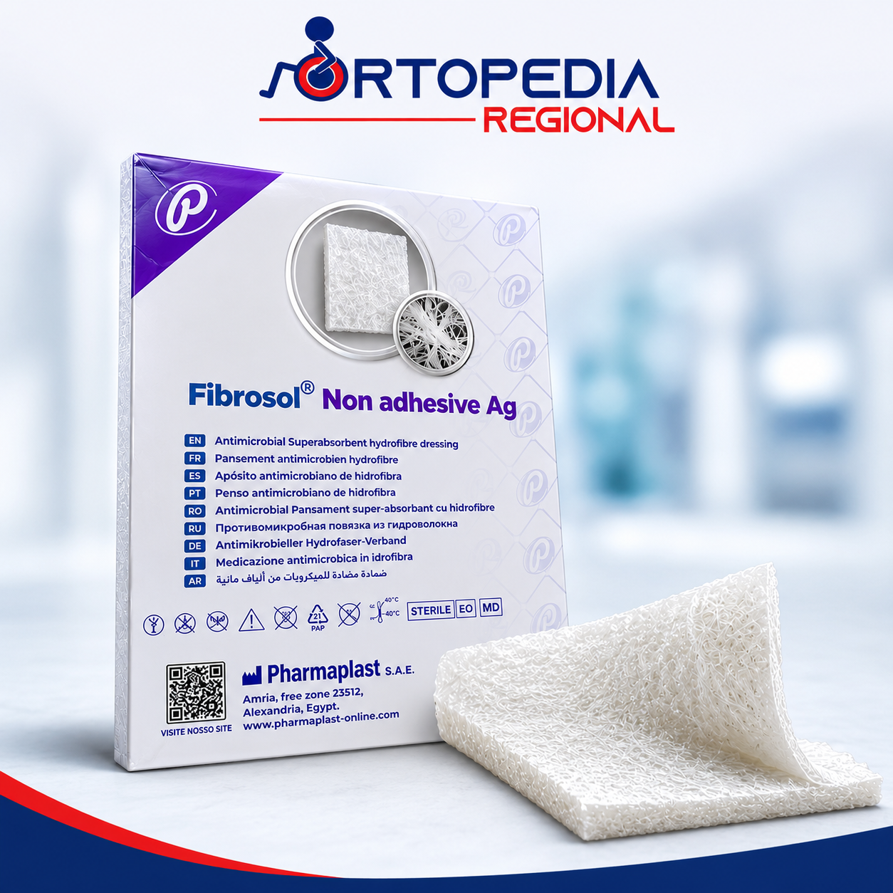 CURATIVO FIBROSOL AG NAO ADESIVO 10X10 - PHARMAPLAST - Imagem 3