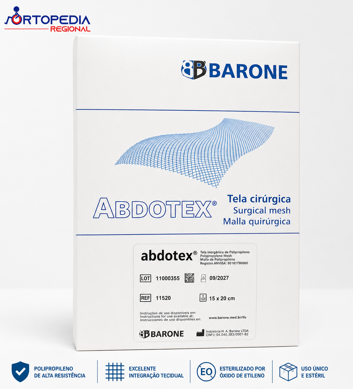 TELA CIRÚRGICA MARLEX - ABDOTEX